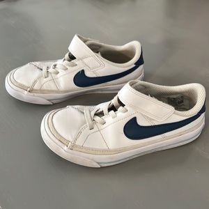 Nike Kids Legacy Sneakers- White & Blue - 12c